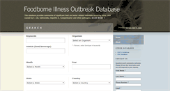 Desktop Screenshot of outbreakdatabase.com